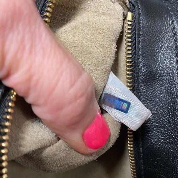 Jimmy Choo East-West Blush & Off White Logo Embossed Leather Twist Tote Bag - Picture 12 of 14